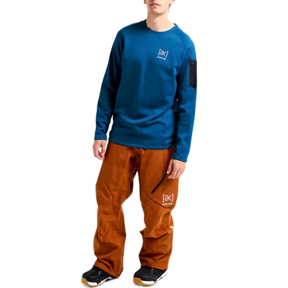 Burton [ak] Blue Teal Baker Stretch Crewneck Fleece Sweatshirt Size XXL - Picture 11 of 11